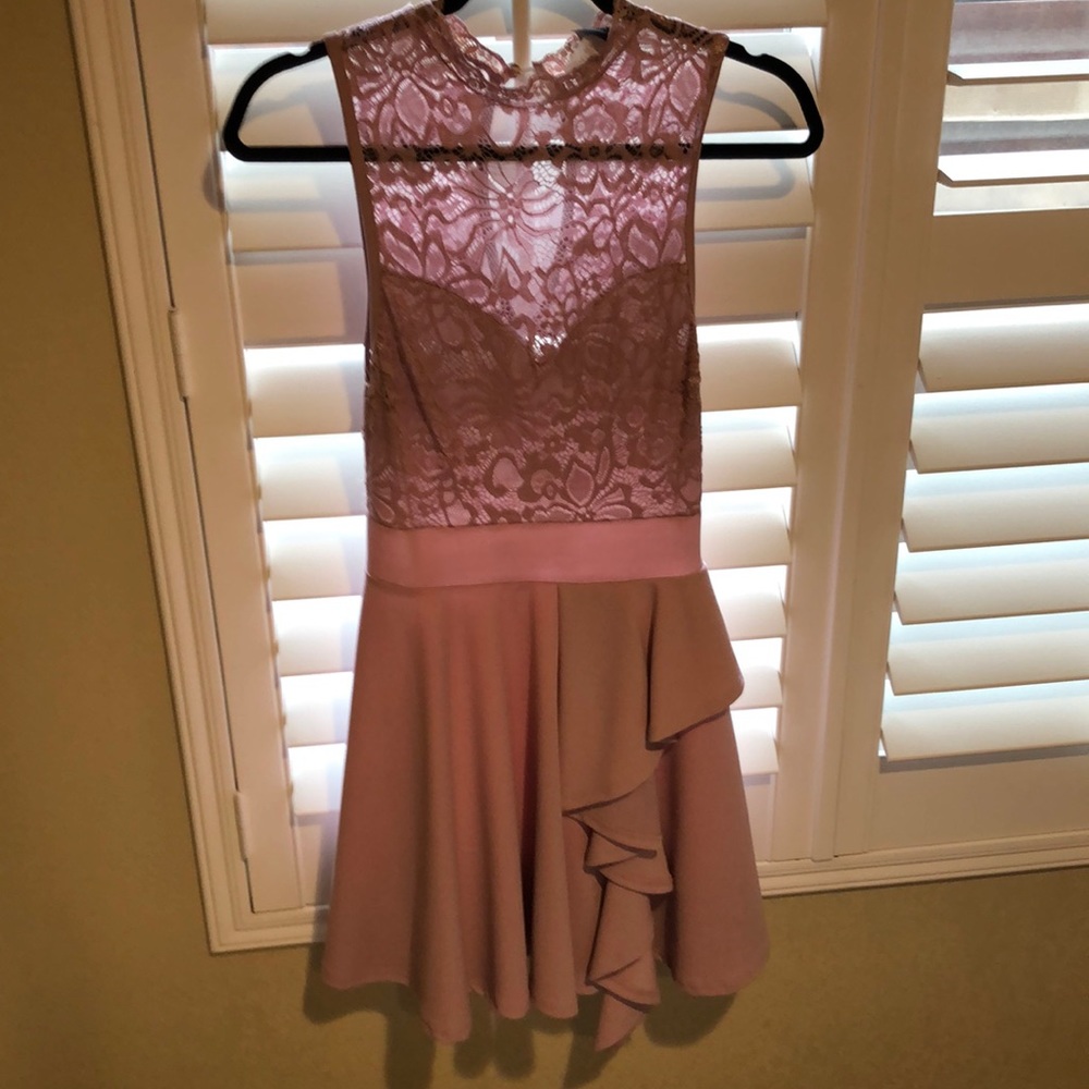 Mauve Blush Lace Dress